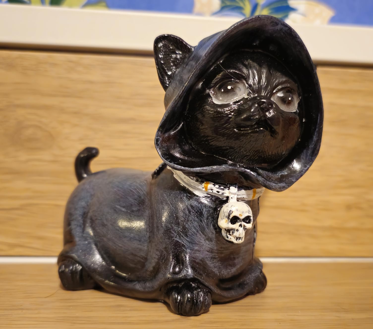 Amazon.com : zhuja Halloween Black Cat Statue Decor Gothic Cat
